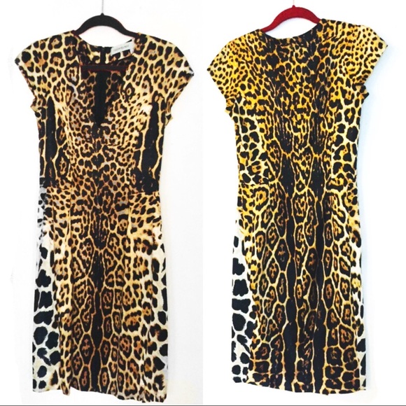 Signature YSL Leopard Print Silk Dress FR38 US4 - Picture 3 of 10